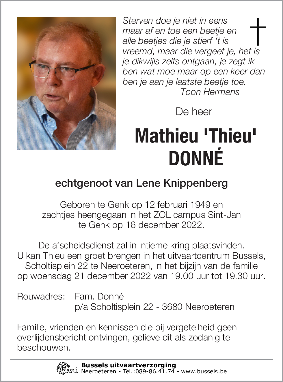 Mathieu 'Thieu' DONNÉ