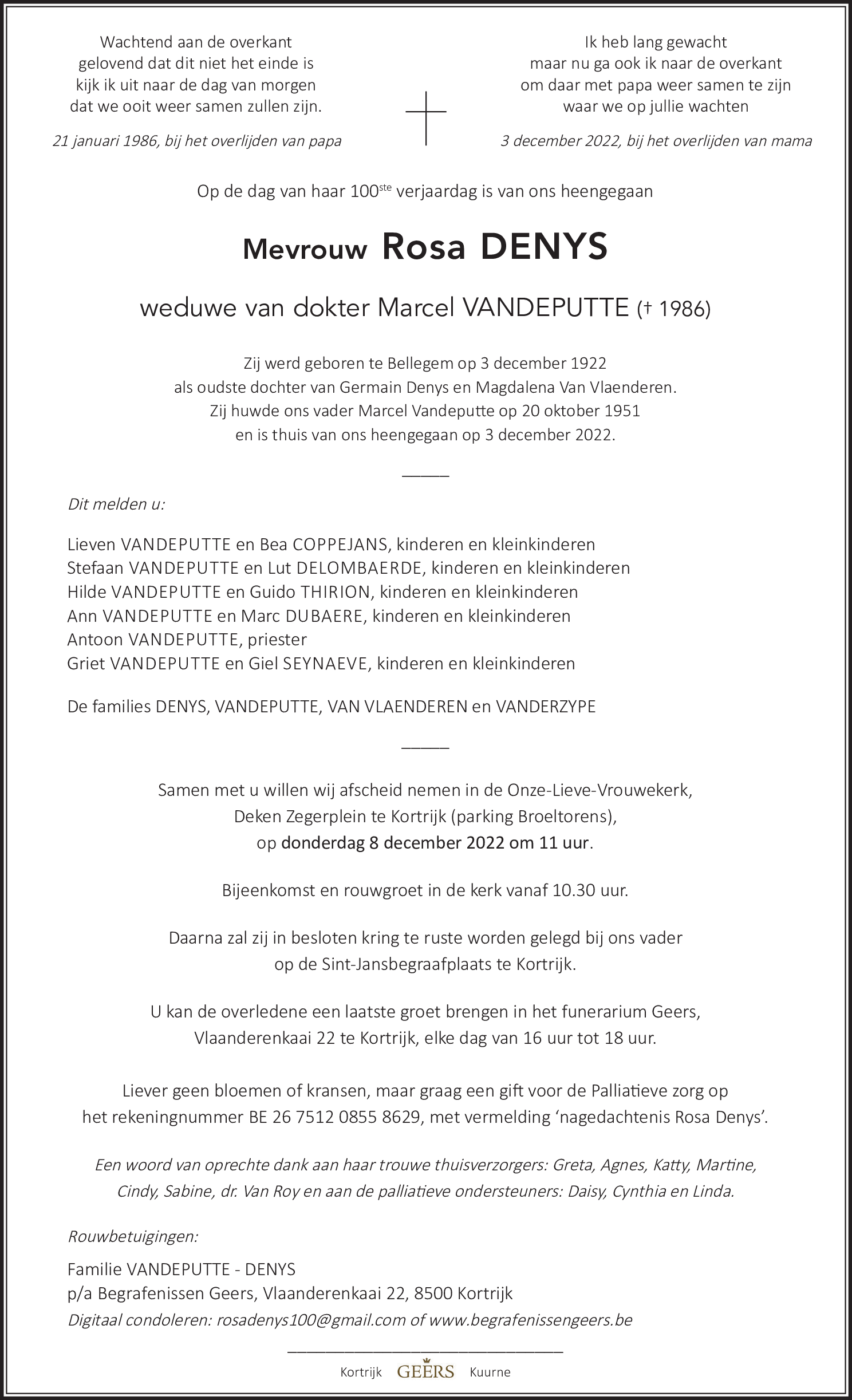 Rosa Vandeputte - Denys