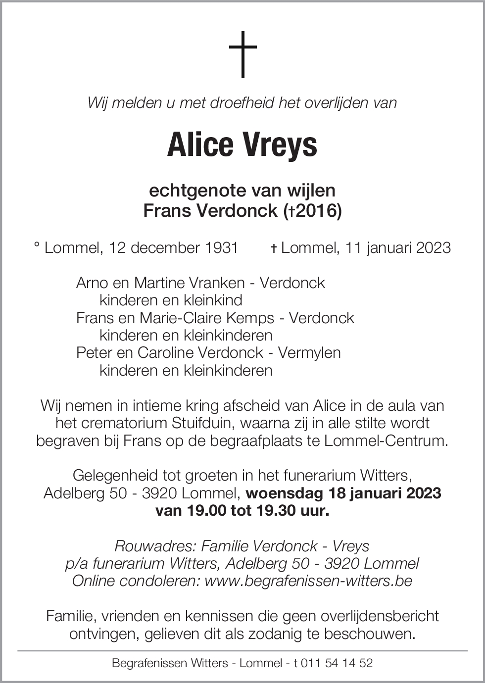 Alice Vreys
