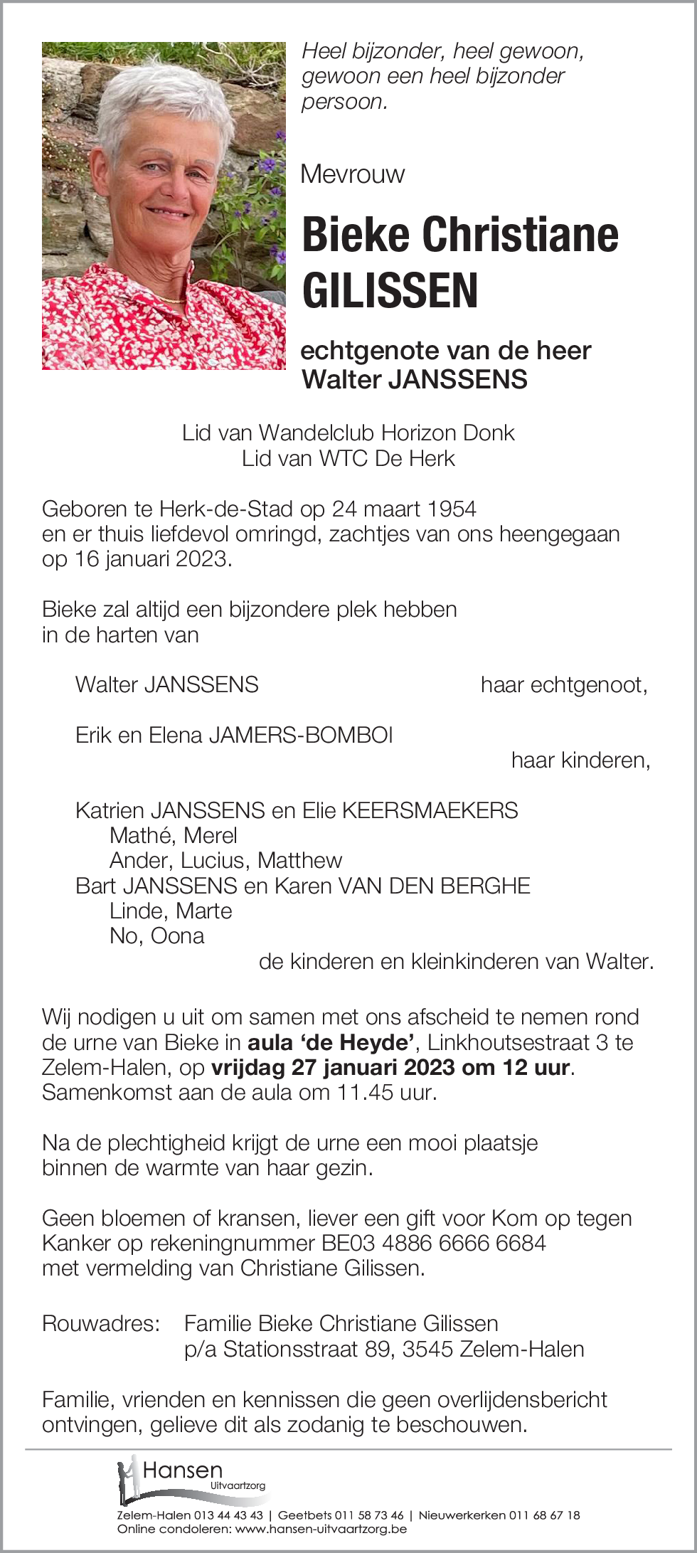 Bieke Christiane GILISSEN