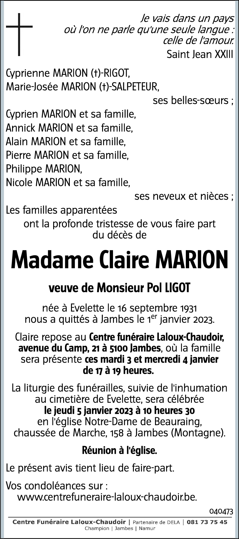 Claire MARION