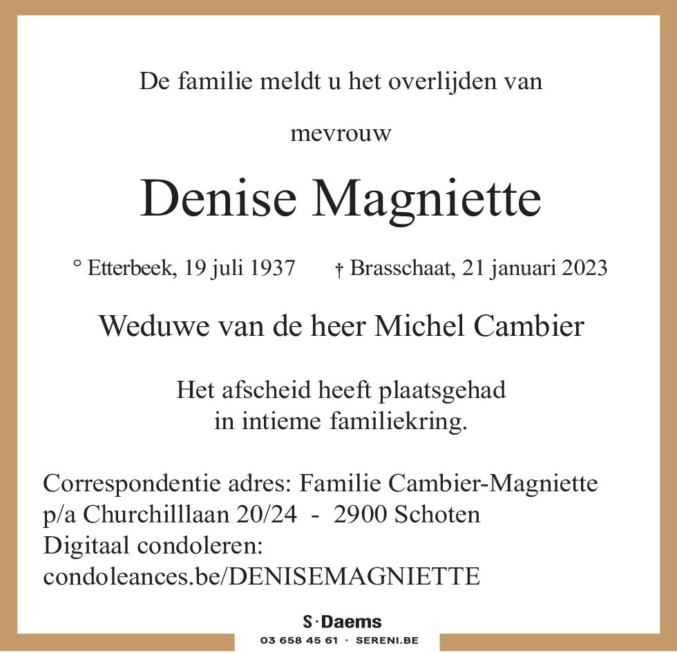 Denise MAGNIETTE