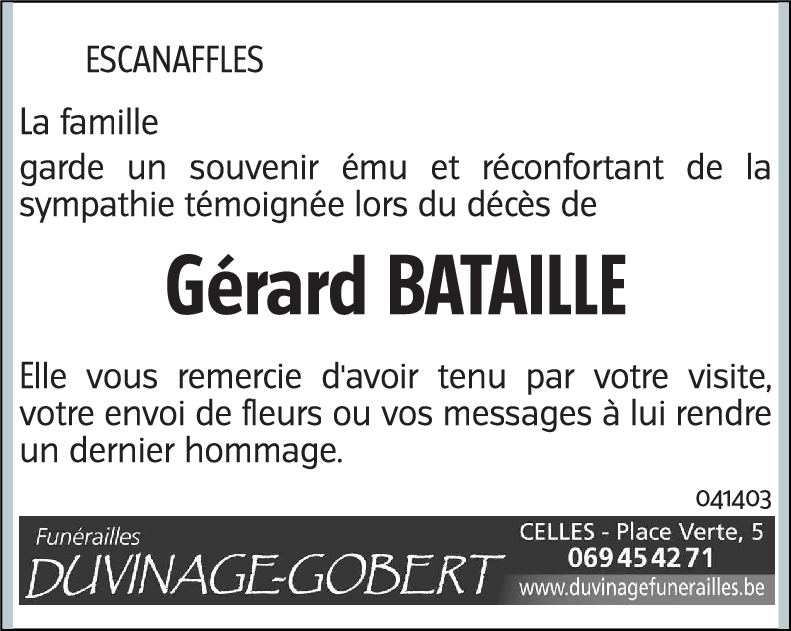 Gérard BATAILLE