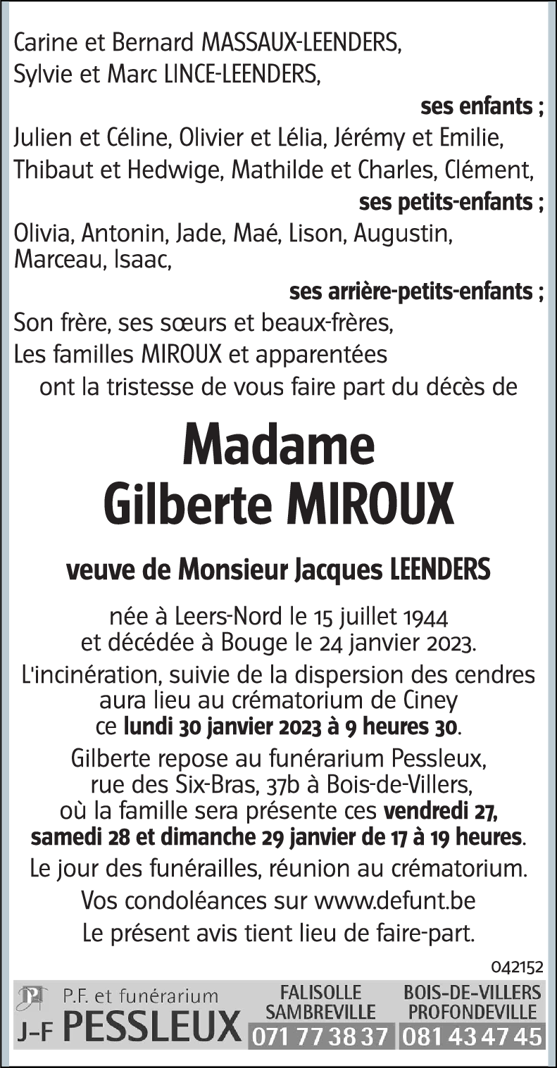 Gilberte MIROUX