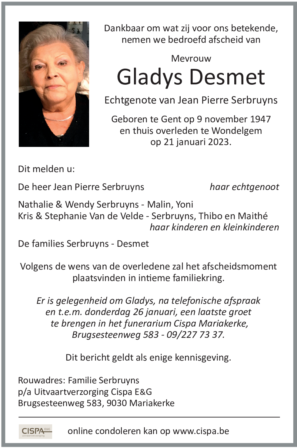 Gladys Desmet