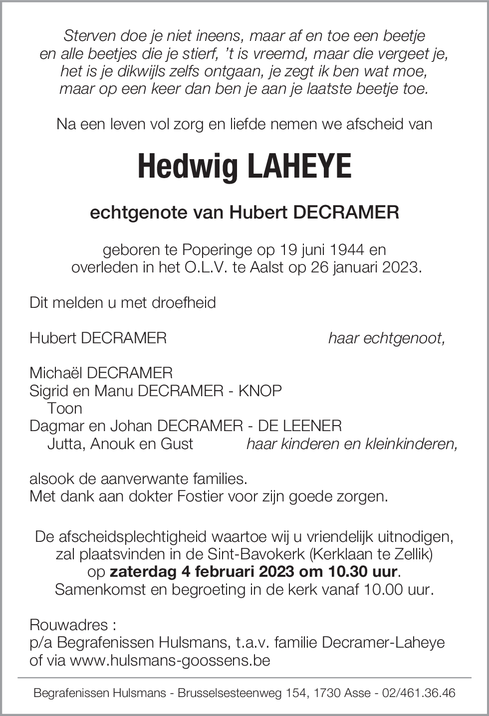 Hedwig Laheye