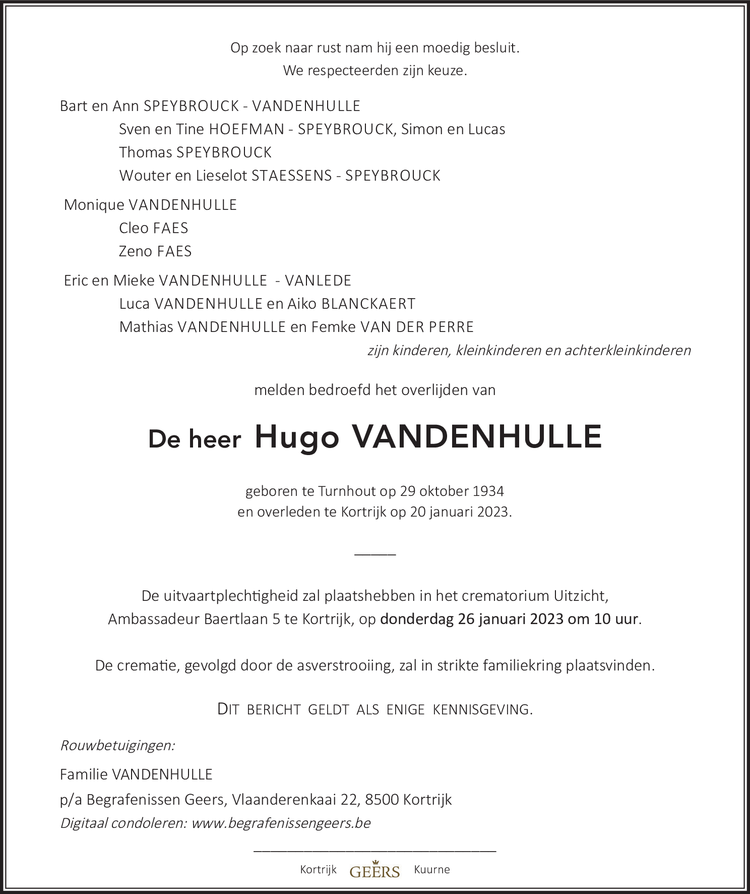 Hugo Vandenhulle
