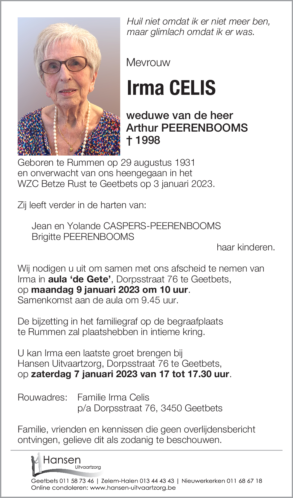 Irma CELIS