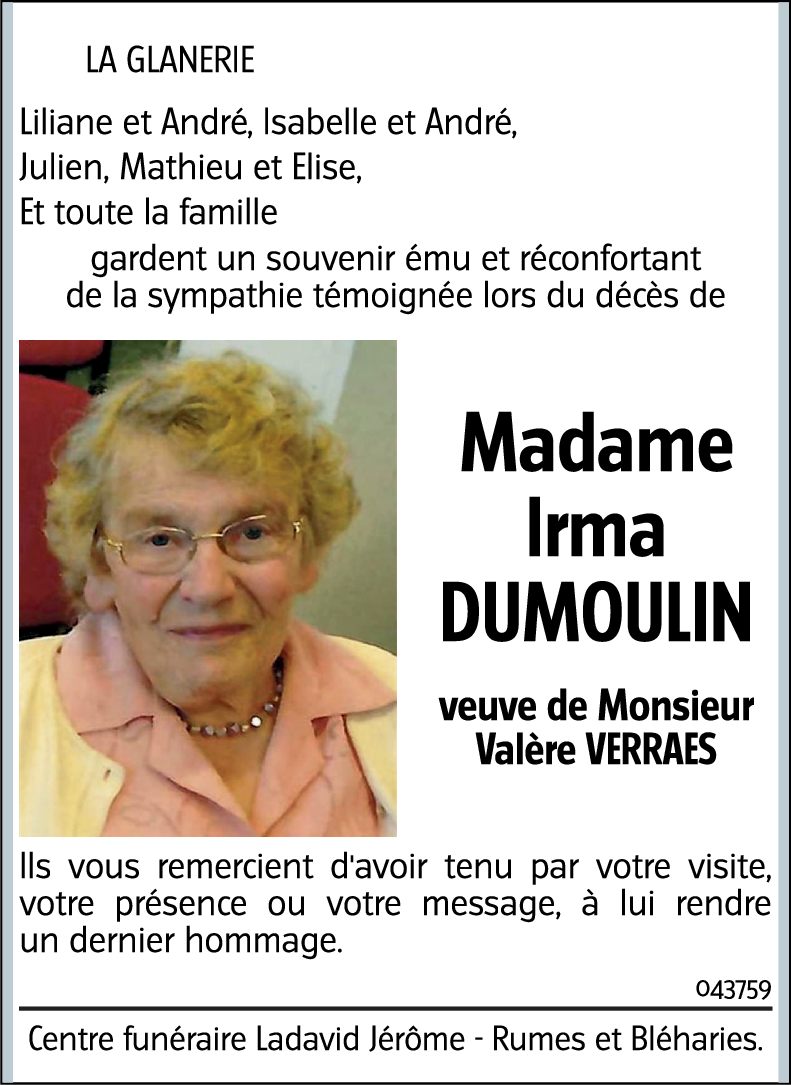 Irma DUMOULIN