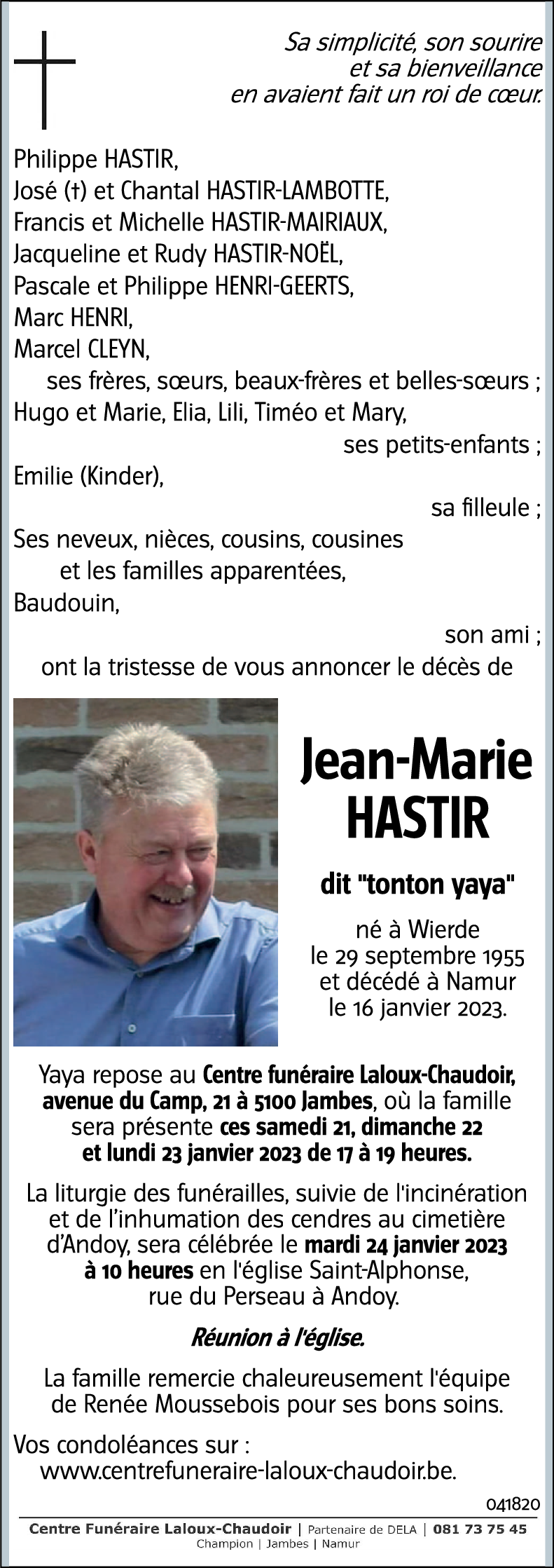 Jean-Marie HASTIR