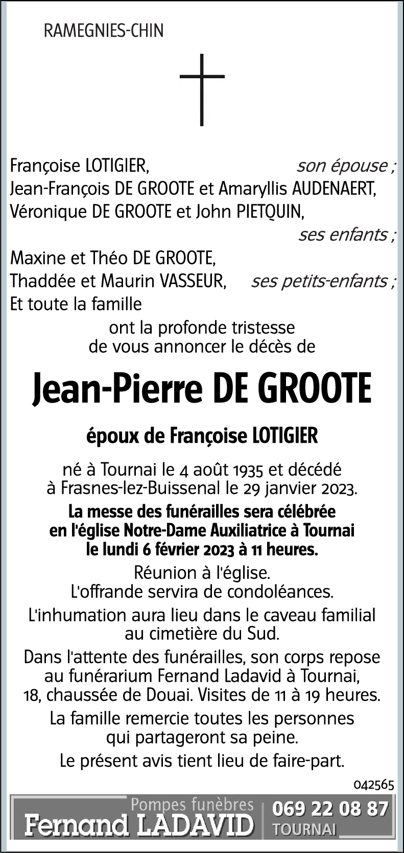 Jean-Pierre DE GROOTE