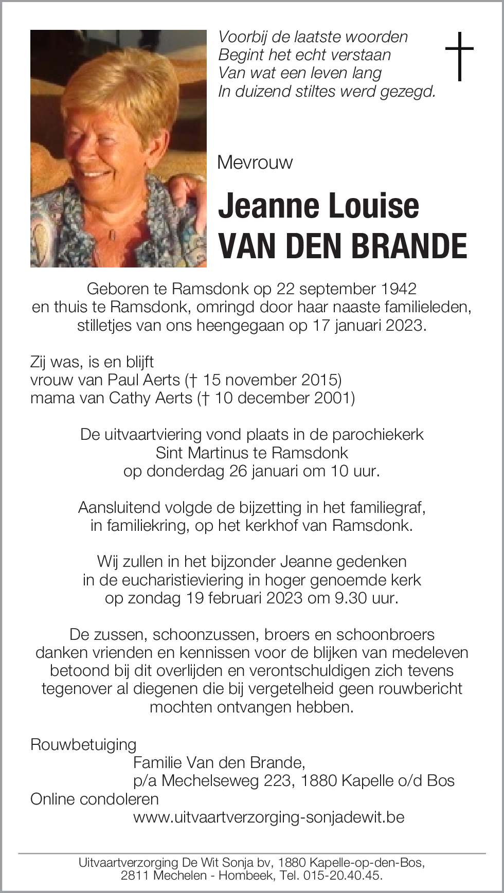 Jeanne Louise Van den Brande