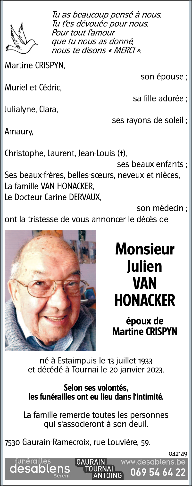 Julien VAN HONACKER