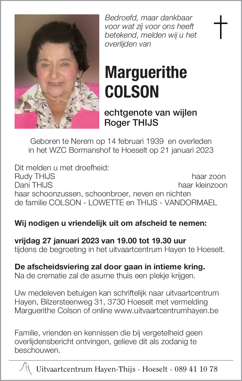 Marguerithe COLSON