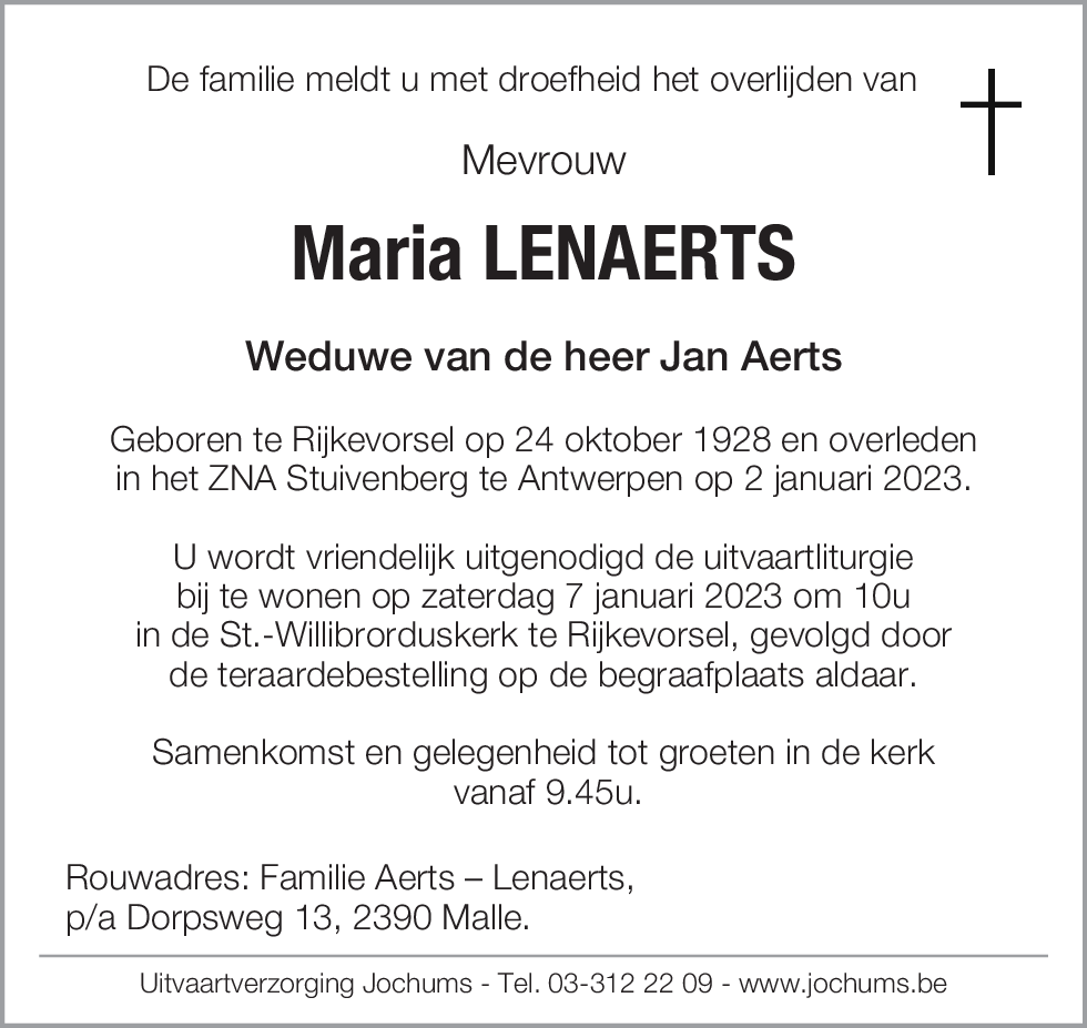 Maria Lenaerts