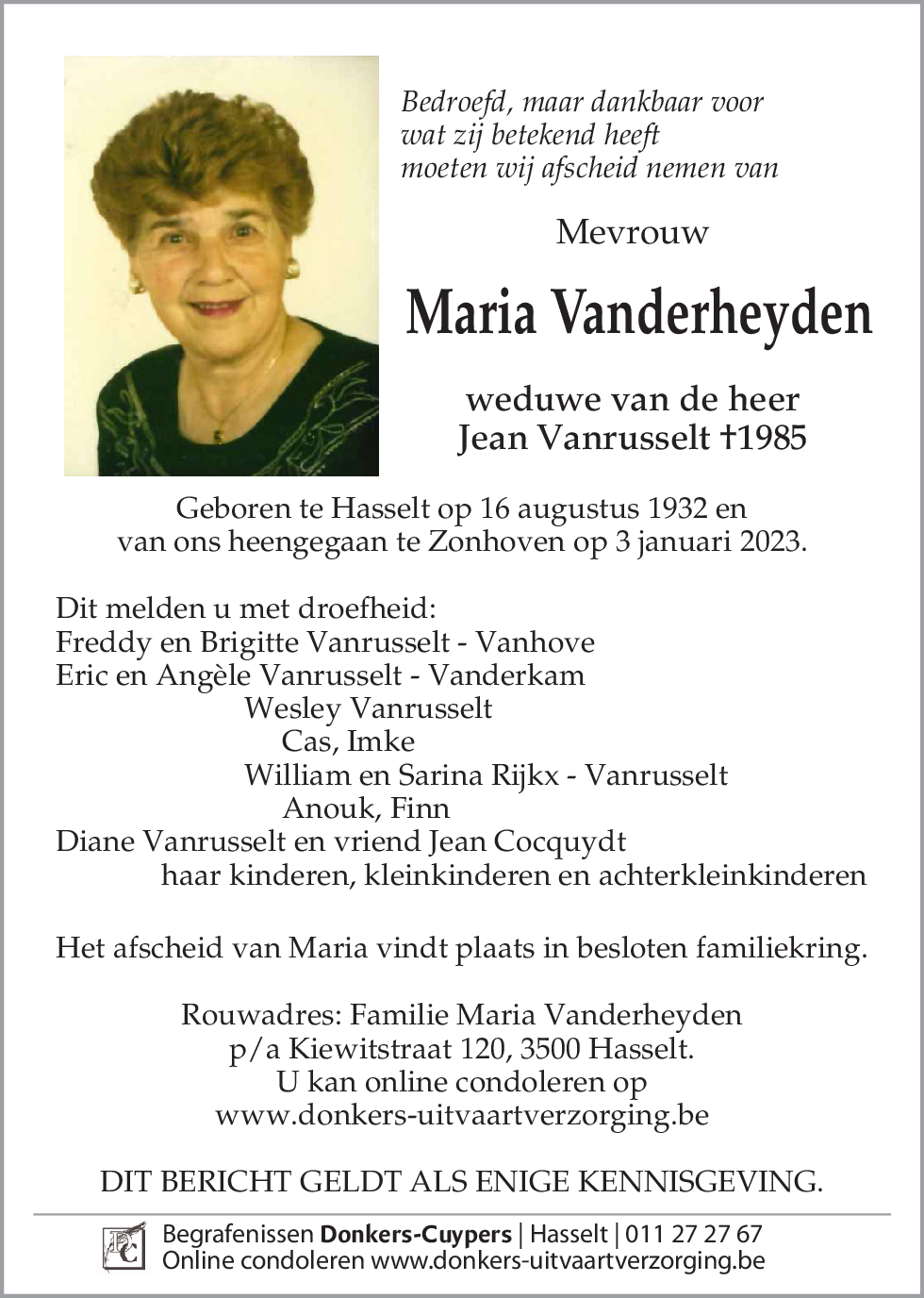 Maria Vanderheyden