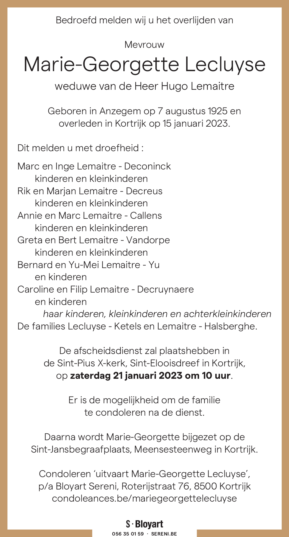 Marie-Georgette Lecluyse