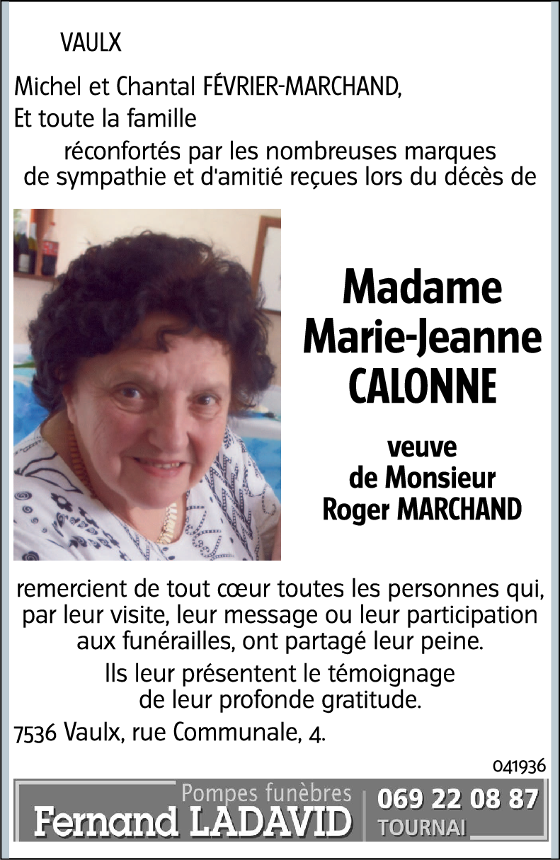Marie-Jeanne CALONNE