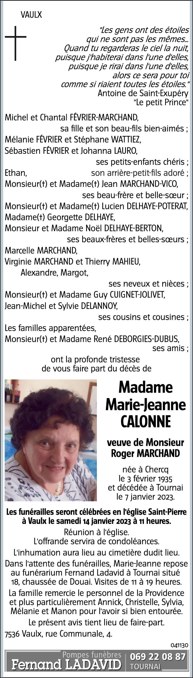 Marie-Jeanne CALONNE