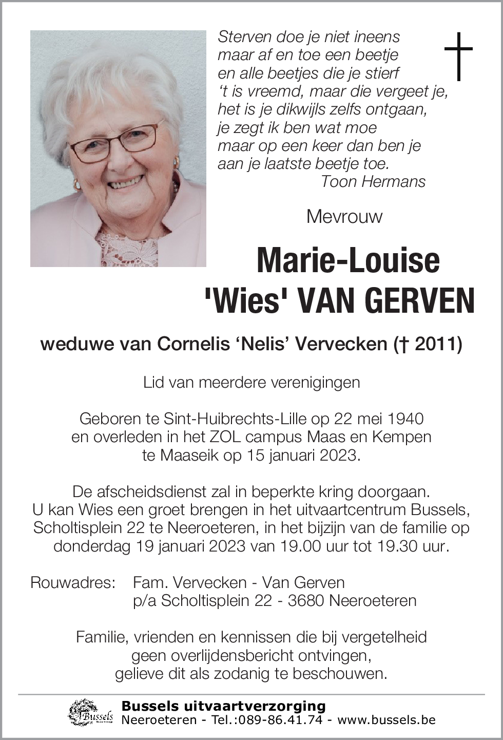 Marie-Louise VAN GERVEN