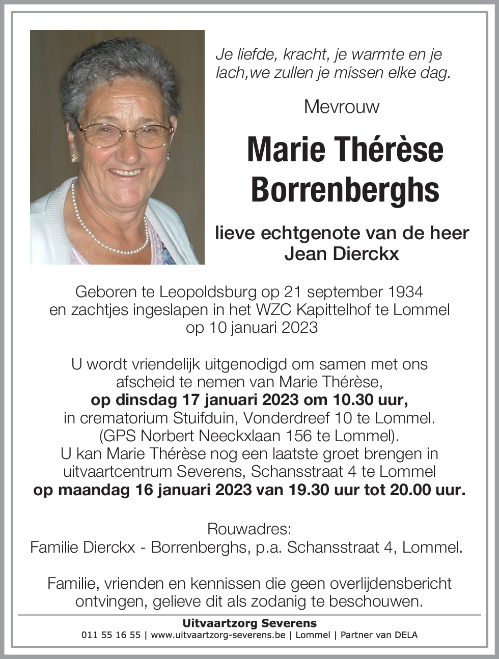 Marie Thérèse Borrenberghs