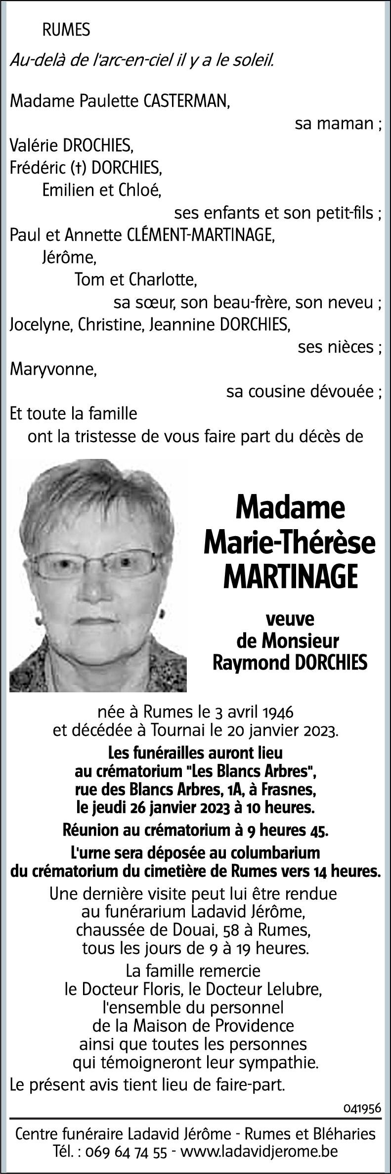 Marie-Thérèse MARTINAGE