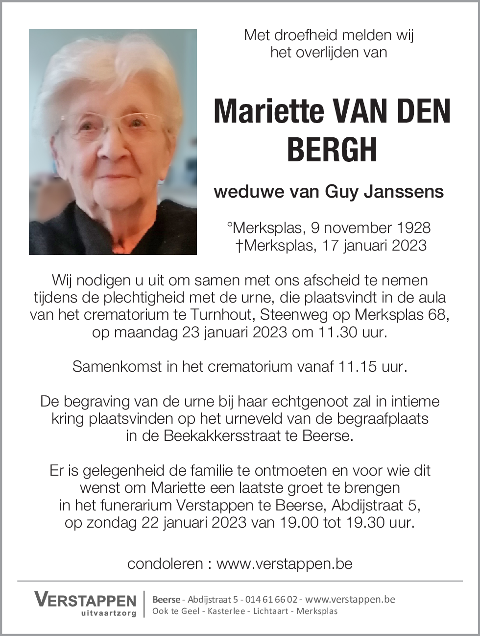 Mariette Van Den Bergh