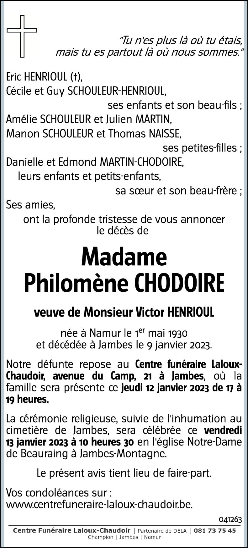 Philomène CHODOIRE