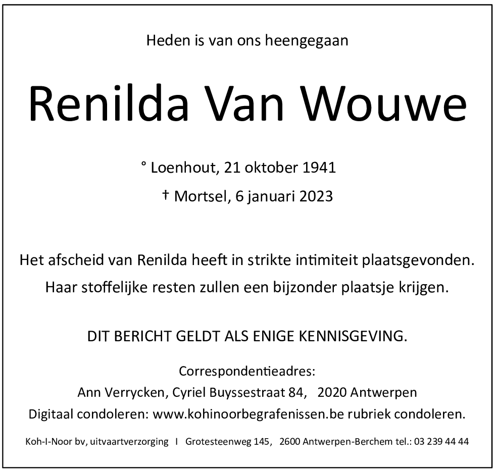 Renilda Van Wouwe