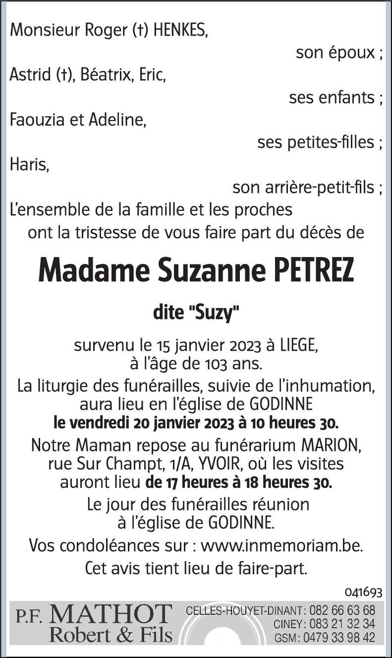 Suzanne PETREZ