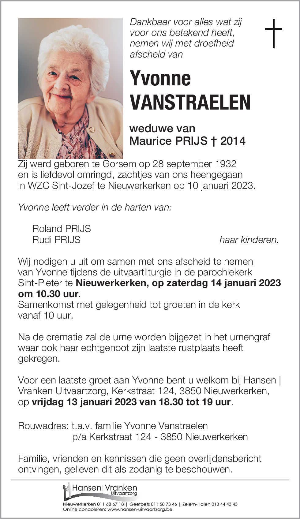 Yvonne VANSTRAELEN