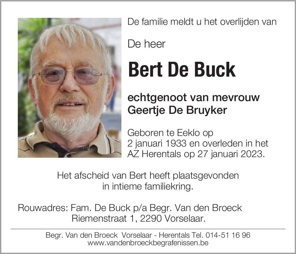 Bert De Buck