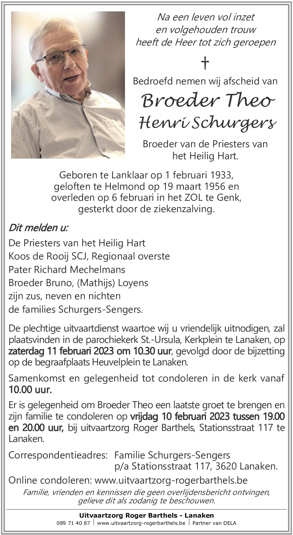 Broeder Theo Henri Schurgers