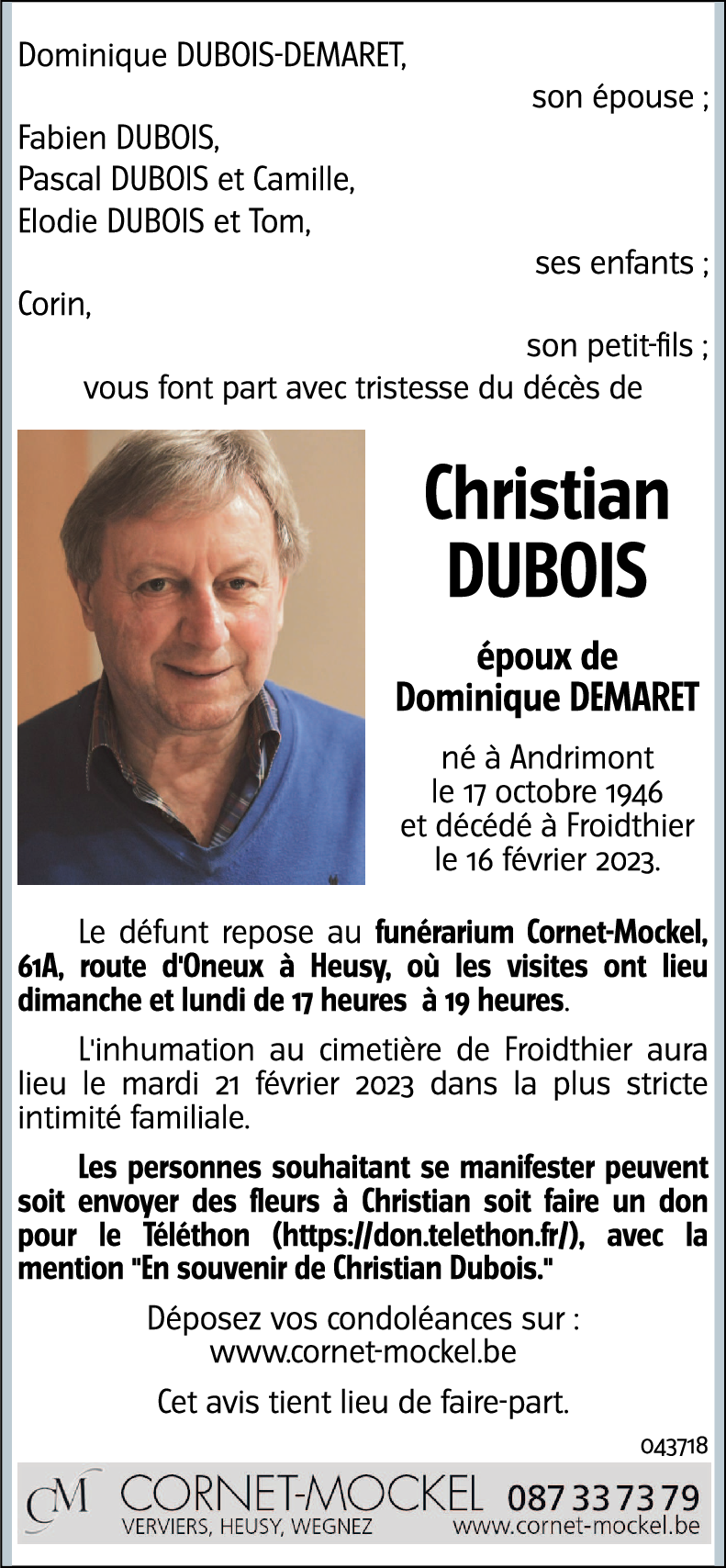 Christian DUBOIS