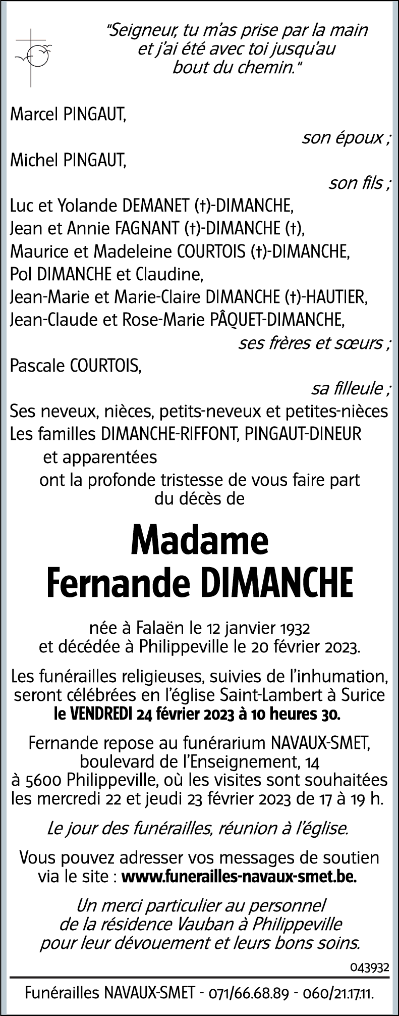 Fernande DIMANCHE