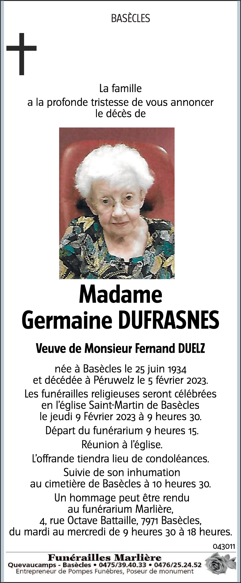 Germaine Dufrasnes