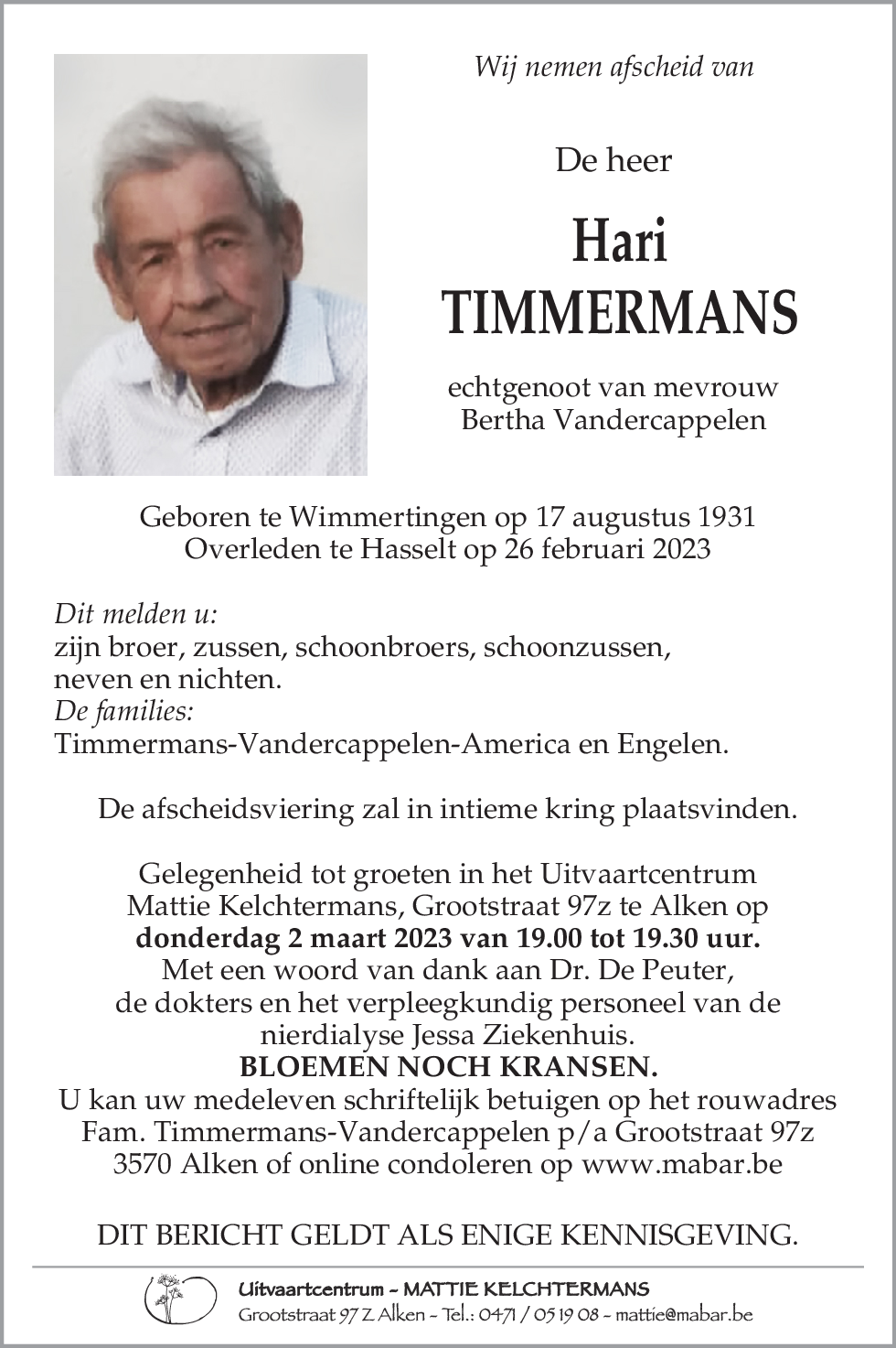 Hari Timmermans