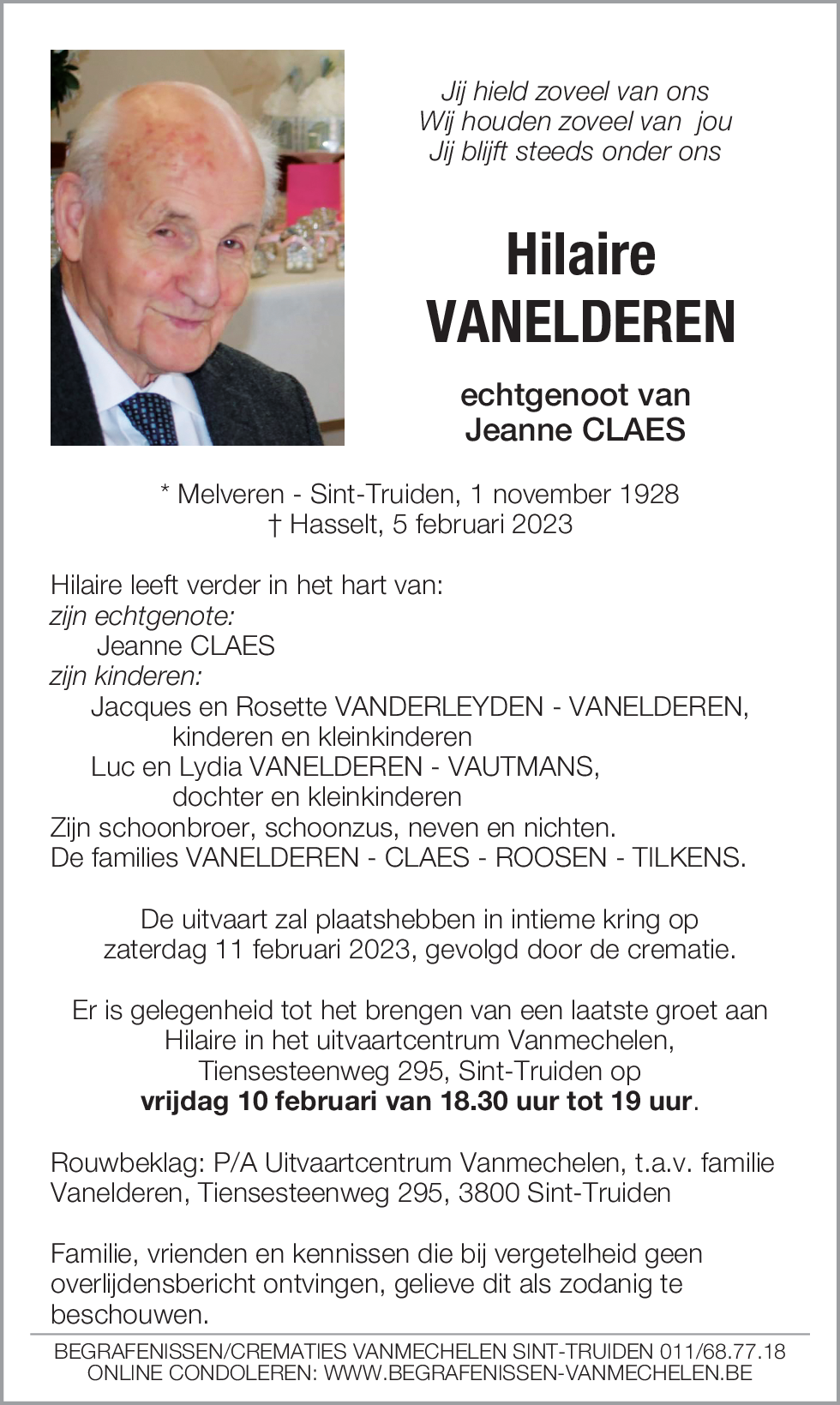 Hilaire Vanelderen