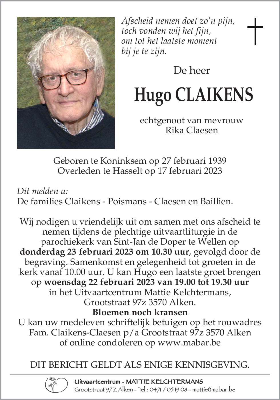 Hugo CLAIKENS
