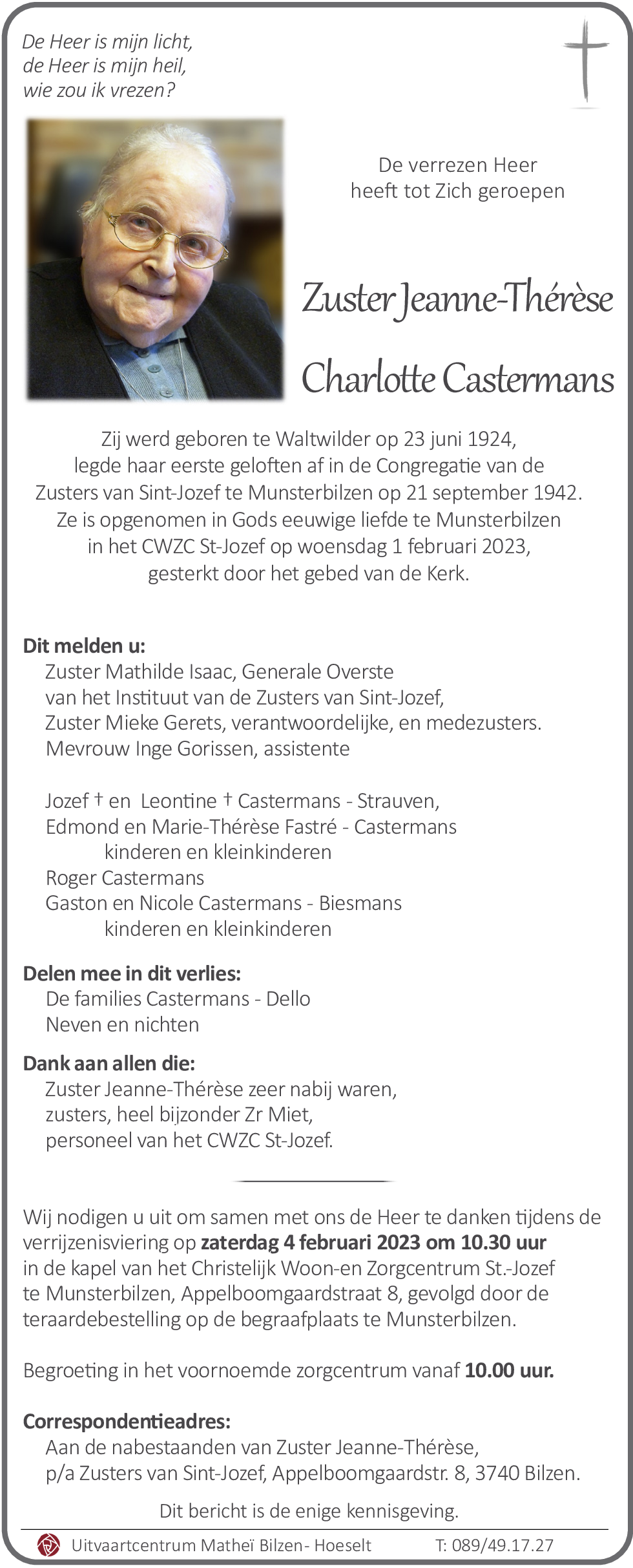 Jeanne-Thérèse Charlotte Castermans