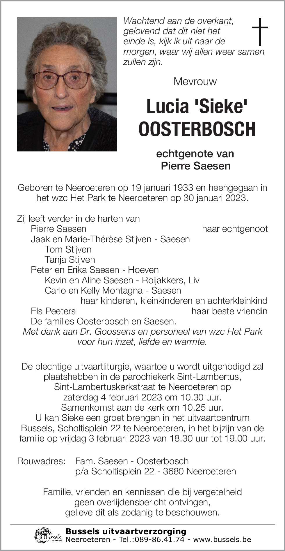 Lucia 'Sieke' OOSTERBOSCH