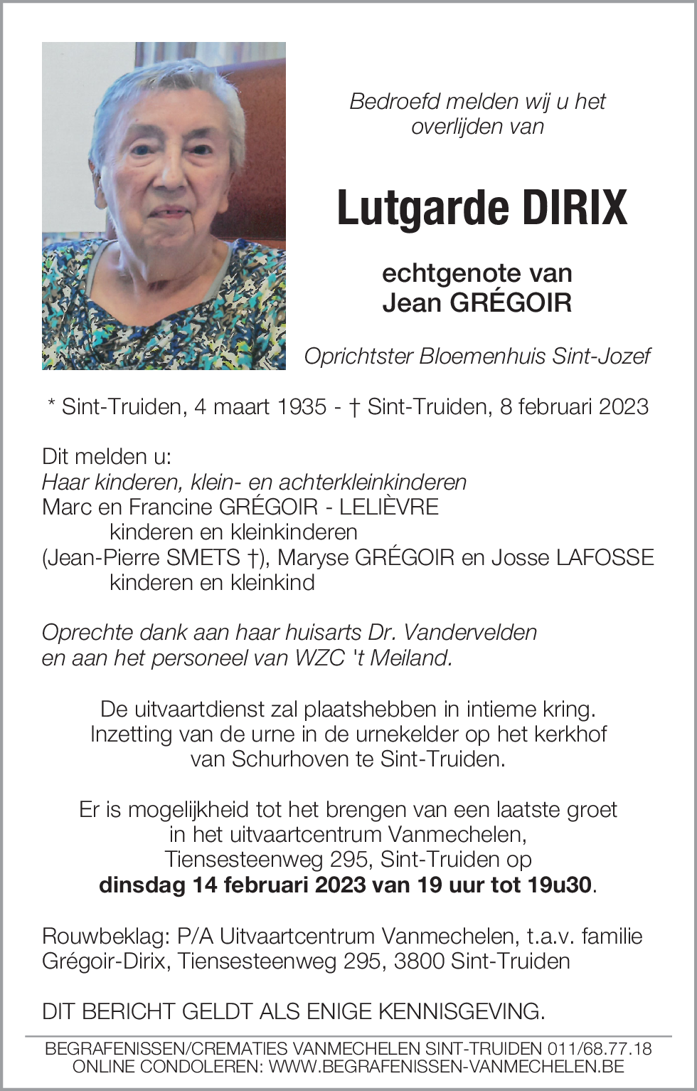 Lutgarde DIRIX