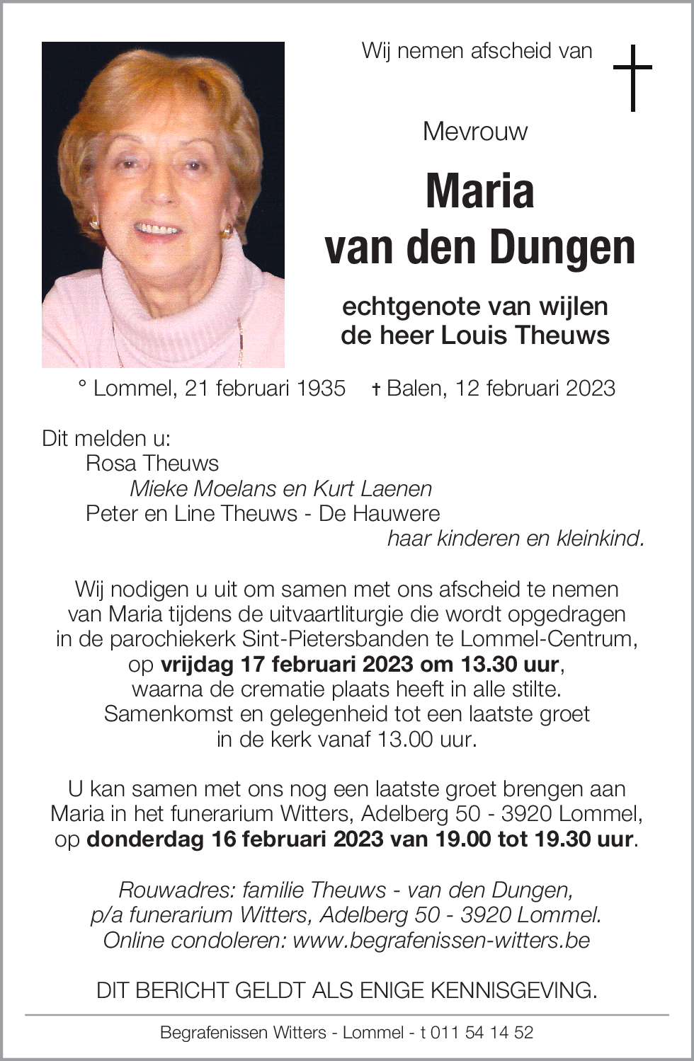 Maria van den Dungen