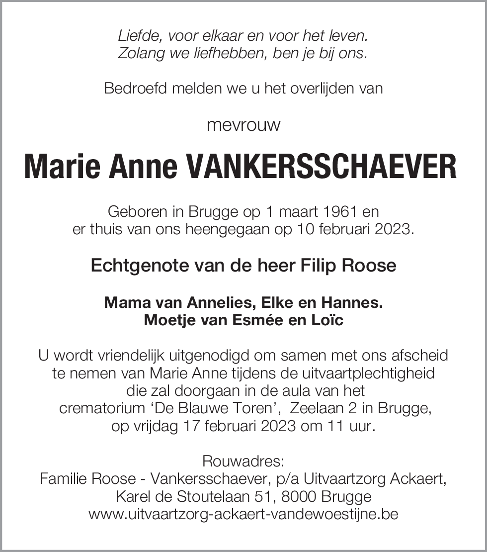 Marie Anne Vankersschaever