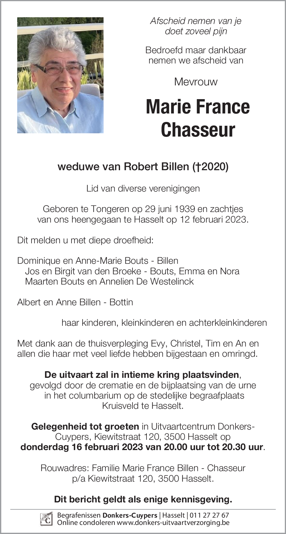 Marie France Chasseur