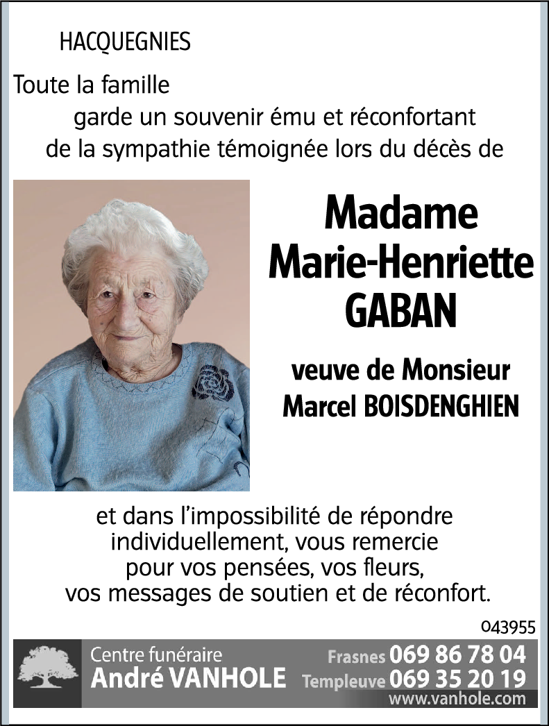 Marie-Henriette GABAN