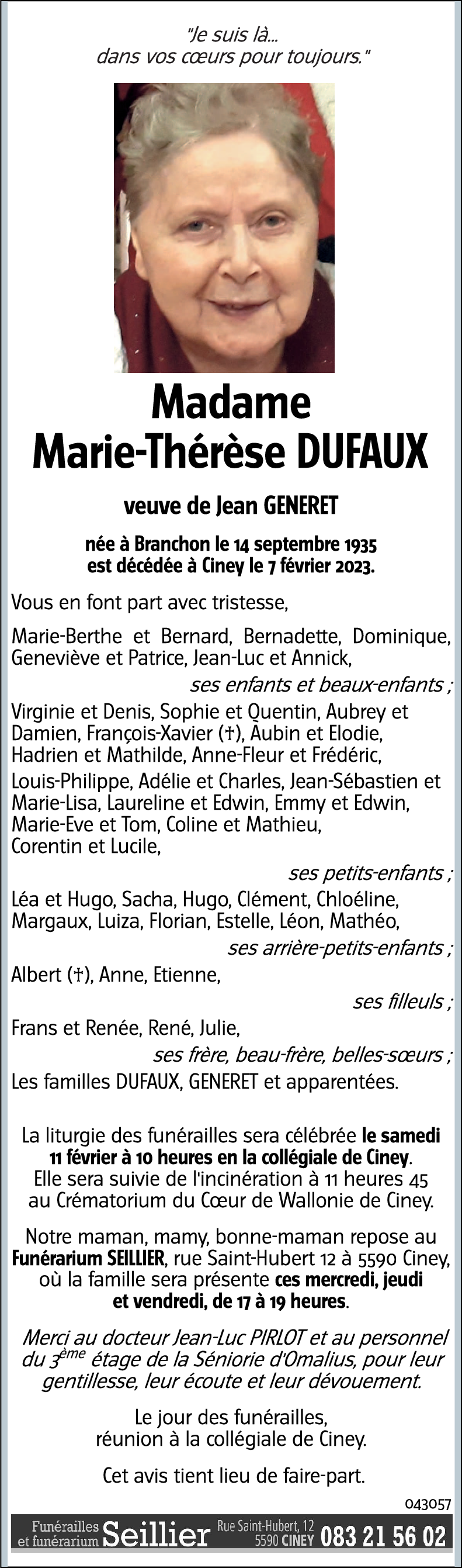 Marie-Thérèse DUFAUX