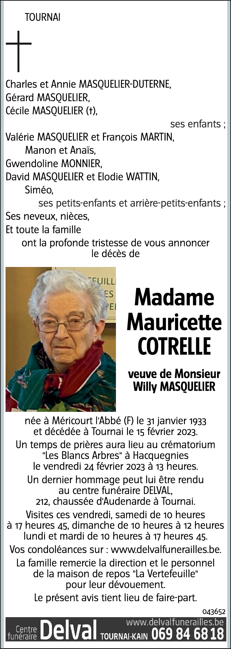 Mauricette COTRELLE