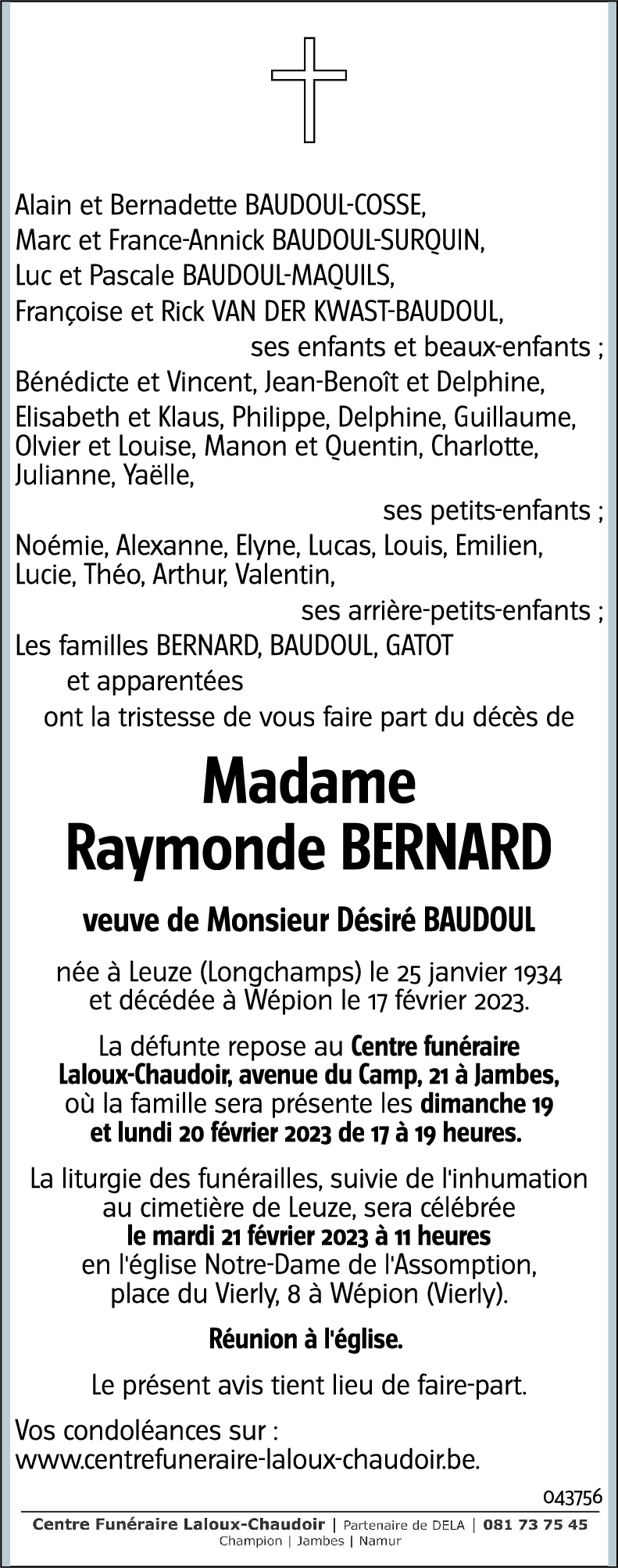 Raymonde BERNARD