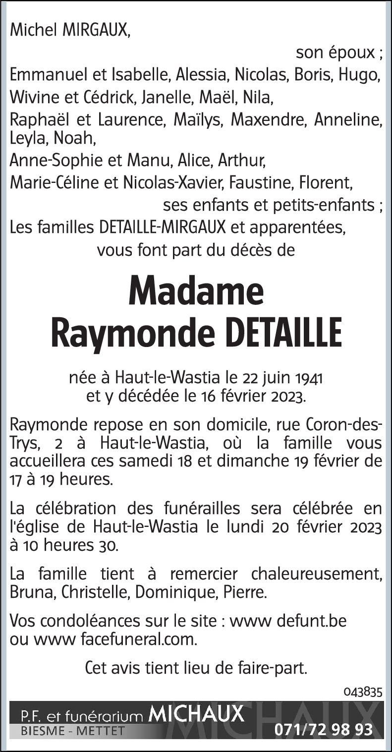 Raymonde DETAILLE